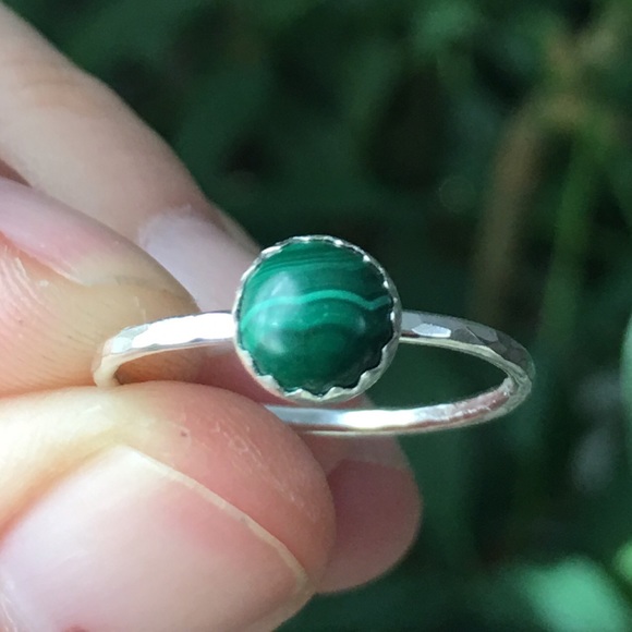 Jewelry - sterling silver malachite ring